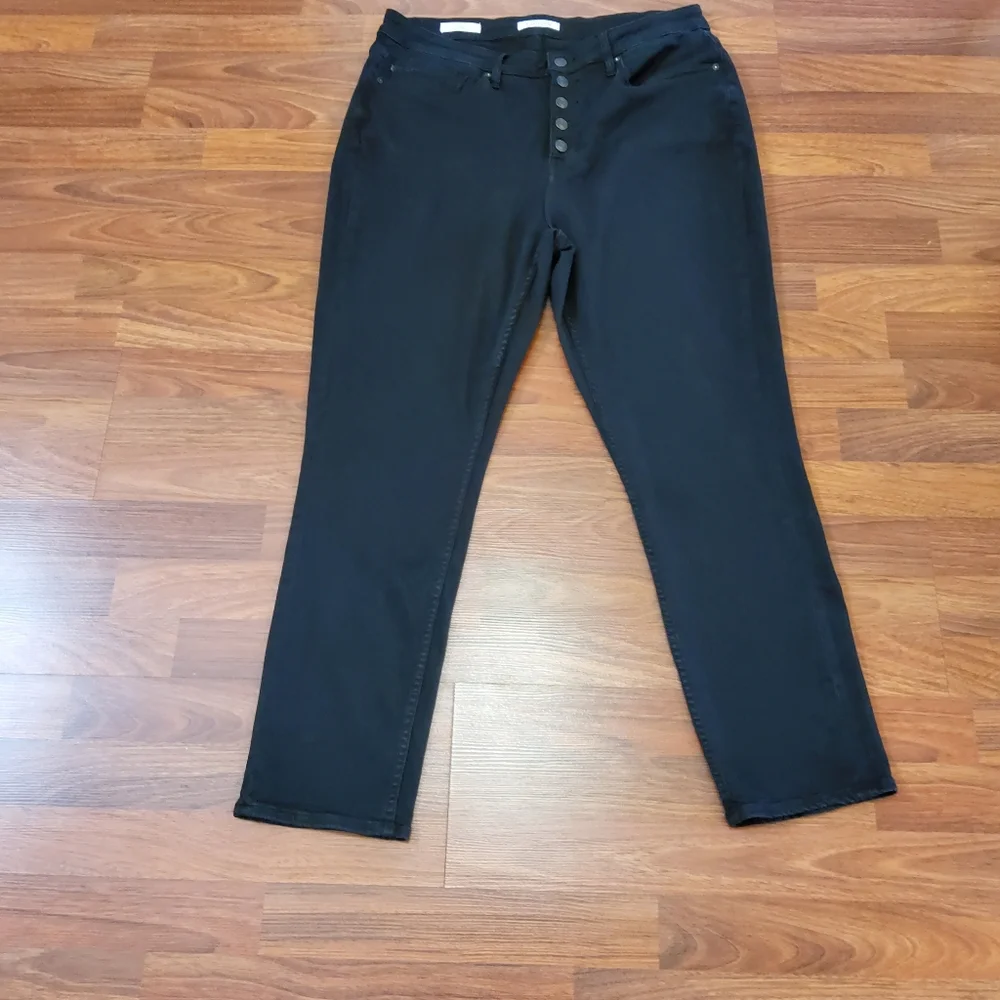 Vigoss Ace High Rise Skinny Denim Jeans Size 18 Black